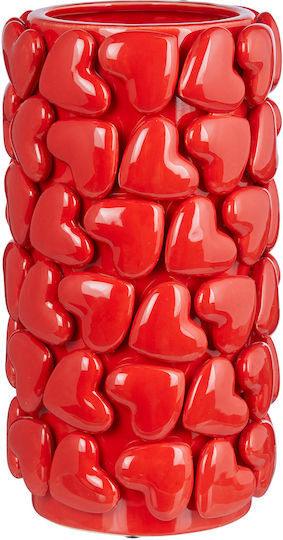 Butlers Decorative Vase Hearts Red 30cm