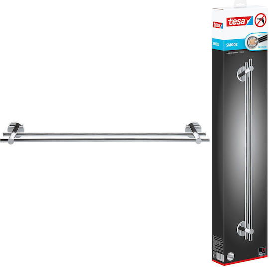 Tesa Double Wall-Mounted Bathroom Rail Silver