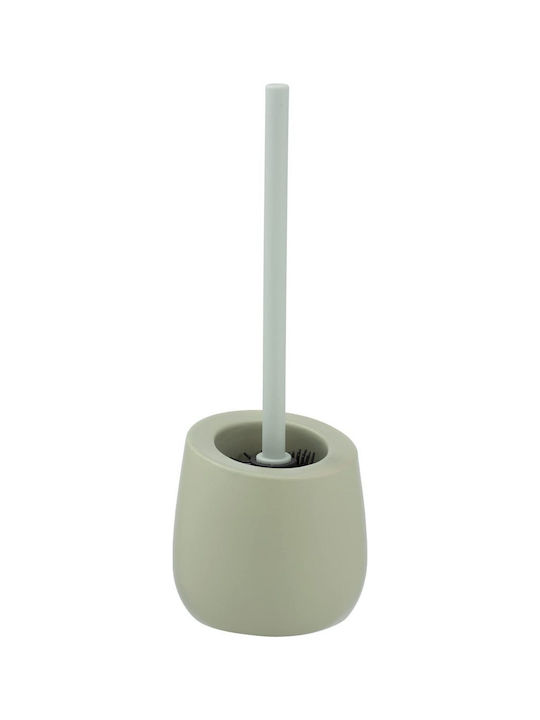 Wenko Ceramic Toilet Brush and Basket Set Green
