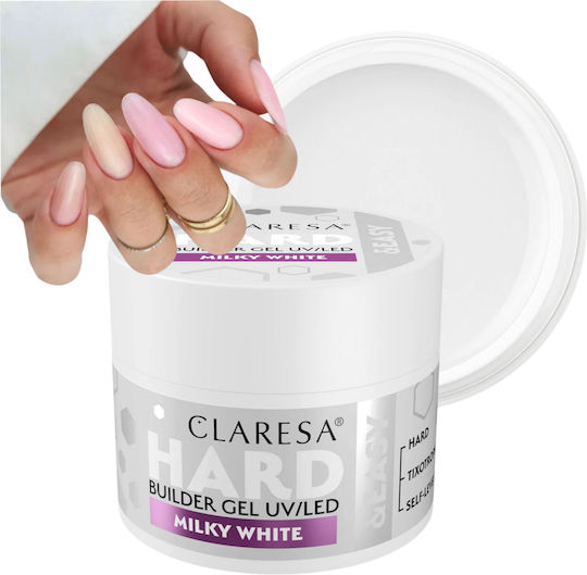 Claresa Easy Builder Гел за Нокти Бял 45gr