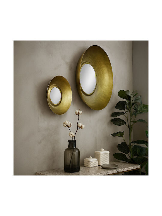 Liberta Ojo Wall Mirror with Yellow Aluminum Frame Diameter 49cm 1pcs