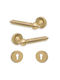 Convex Lever Middle Door with Rosette 1925 Pair with Rosette Matte Gold