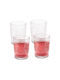 Relaxdays Set de pahare Cocteiluri / pentru apa din Sticlă 300ml 4buc