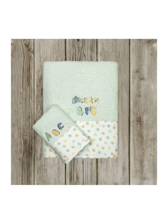 Nima Set of baby towels 2pcs Turquoise 70 cmx140cm Weight 400gr/m²