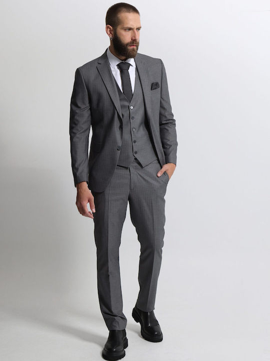 Мъжки Костюм С гиле Grey