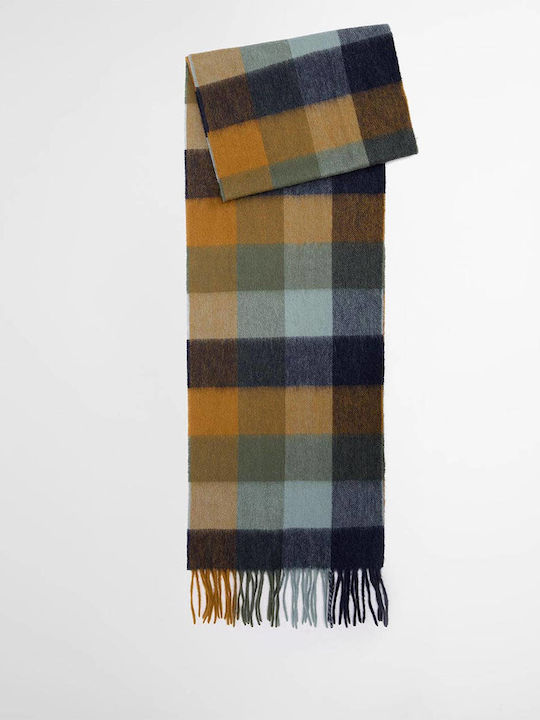 Lambswool Ανδρικό Κασκόλ Μάλλινο Χακί