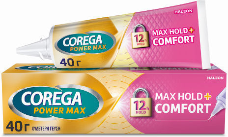 Corega Max Hold+Comfort Denture Adhesive Cream 40g