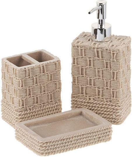 Keramik Badezimmerzubehör-Set Beige
