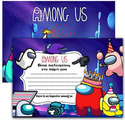 Among Us Invitations 8 Pieces I13010 Bal-i13010...