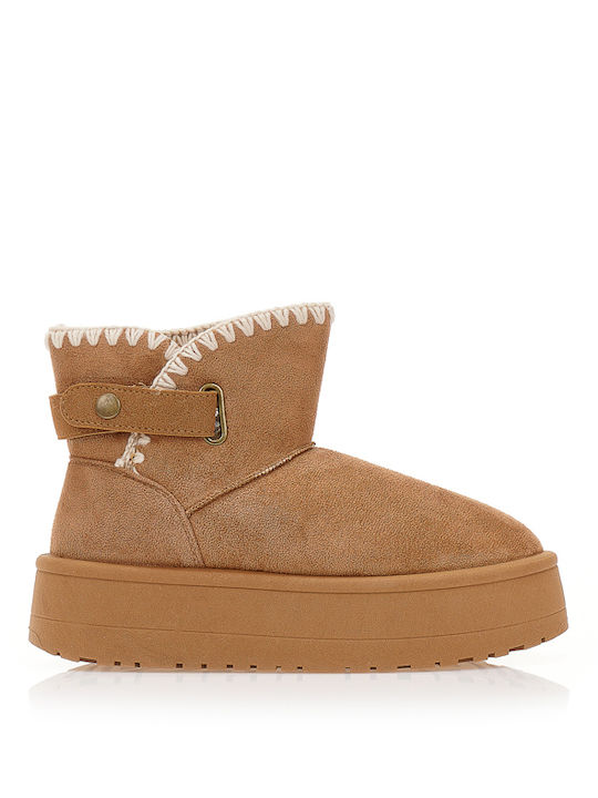 Tsoukalas Wildleder Stiefeletten Damen mit Pelz...
