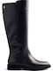 Leder Damenstiefel Schwarz