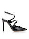 Pumps mit Stiletto-Absatz & Riemchen Schwarz
