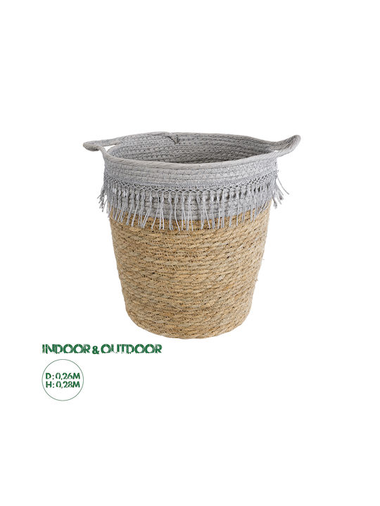 GloboStar Beige Flower Pot with Gray 28x26x28cm