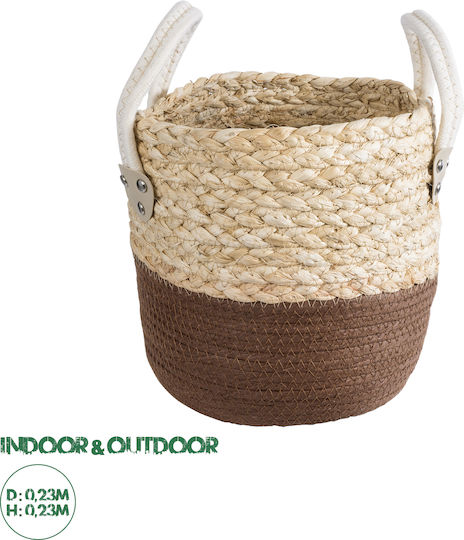 GloboStar Beige, Brown, White Flower Pot 23x23x23cm