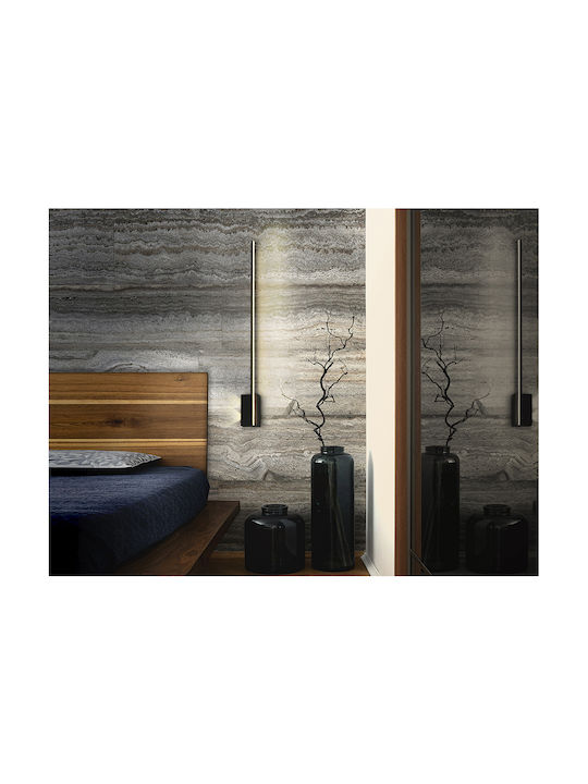 Stick Modern Leuchte Wand mit Integrierter LED und Warmweißes Licht Schwarz 80x6x9cm