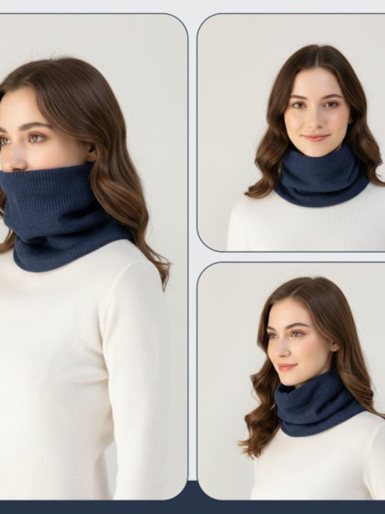 Women's Knitted Neck Warmer Navy Blue
