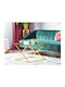 Square Side Table Berwyn 933 Glass Gold M60xP60xH45cm