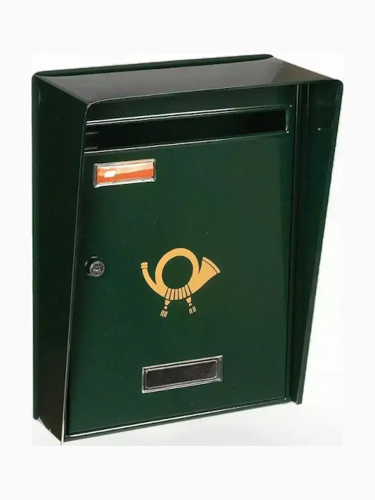 Viometal Outdoor Mailbox Inox in Green Color 23cm