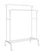 Uncle George Wheeled Floor Garment Rack made of Metal White 110x55x150cm