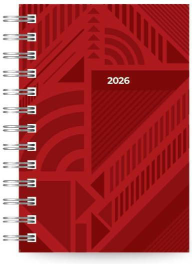 Diary Spiral 210 Daily 11.4x16.4 Red 20.00214 2026