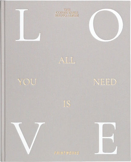 Printworks Album All You Need Is Love pentru 60 Albume foto Gri 28x21buc