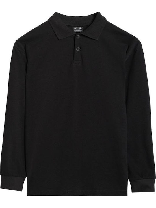 Kids' Polo Long Sleeve Black