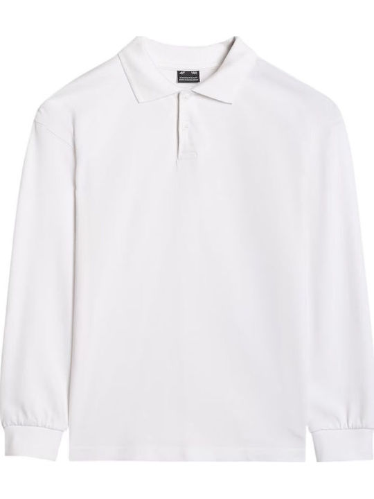 4F Kids' Polo Long Sleeve White