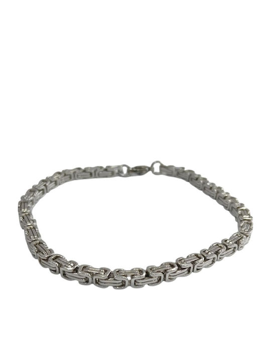 Kalliopi Silver Βραχιόλι από Ανοξείδωτο Ατσάλι 24cm
