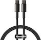 Baseus Tungsten Braided USB 2.0 Cable USB-C Male - USB-C 100W PD Gold 1m CATWJ-01