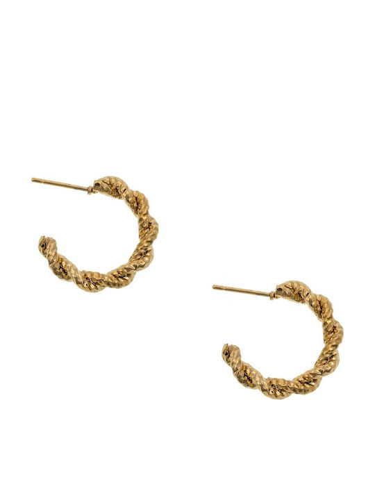 FantazyStores Earrings Hoops made of Steel Gold Plated