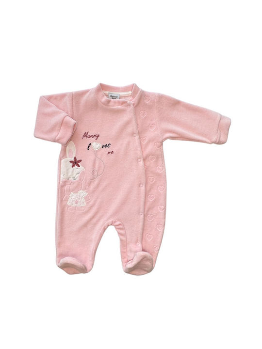 Sweet Baby Babystrampler Langärmliges Samt Rosa