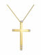 Kritsimis Gold Cross 14K Double Sided with Chain