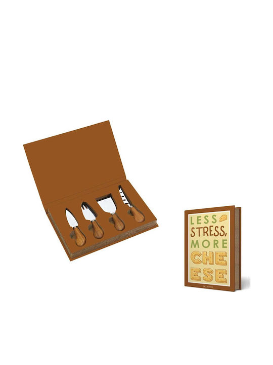 Easy-Life Gift Novels Μαχαίρια Τυριού από Ανοξείδωτο Ατσάλι 4τμχ