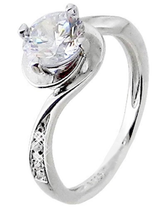 Xrisokosmima Einzelner Stein Ringe aus Silber Xrisokosmima Einzelner Stein Ringe aus Silber
