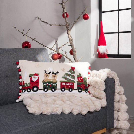 Teoran Christmas Decorative Pillow Rectangular Multicolour 35x60cm