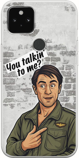 Epic Quotes You Talkin' To Me? Google Pixel 4a 5G Гъвкав TPU Прозрачен Силикон