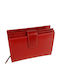Small Leather Women's Wallet Classic with RFID Red