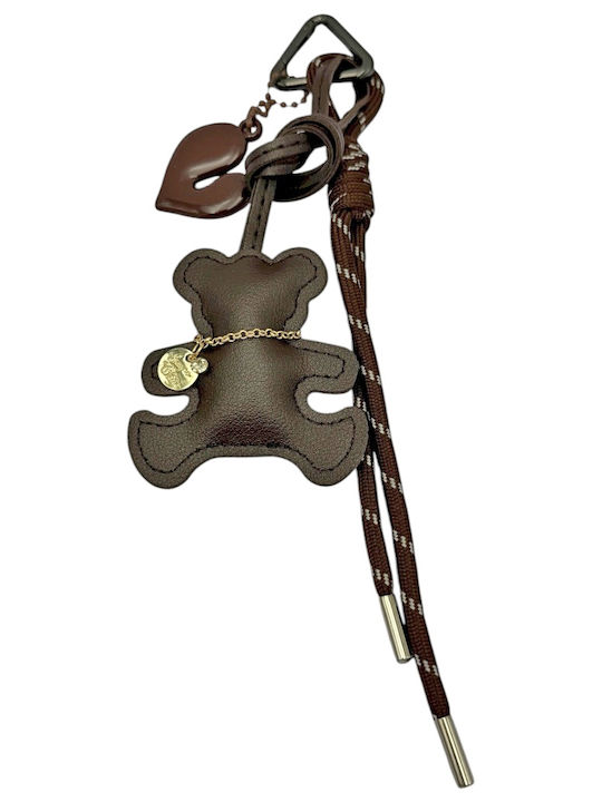 3-2601 Keychain Bag Bear Savil Dark Brown