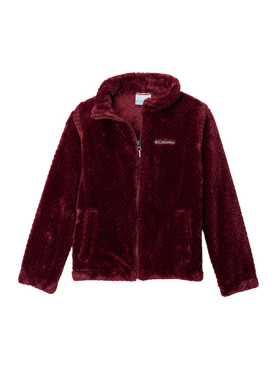 Columbia Παιδική Ζακέτα Fleece Μπορντό Sherpa Full