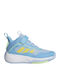 Ownthegame 3.0 K Kids Sports Basketball Shoes With Hoop & Loop Closure Light Blue