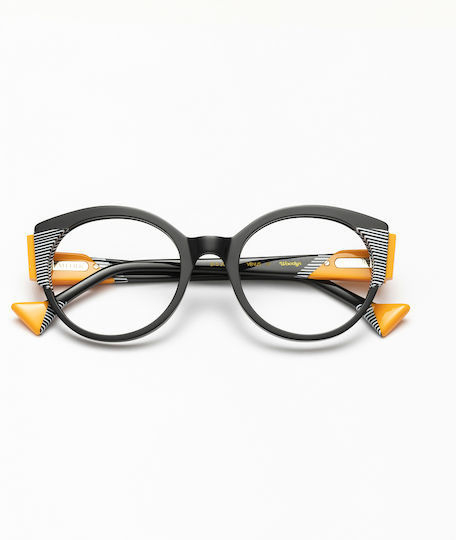 Woodys Atelier Art Black Cat Eye Round Venus