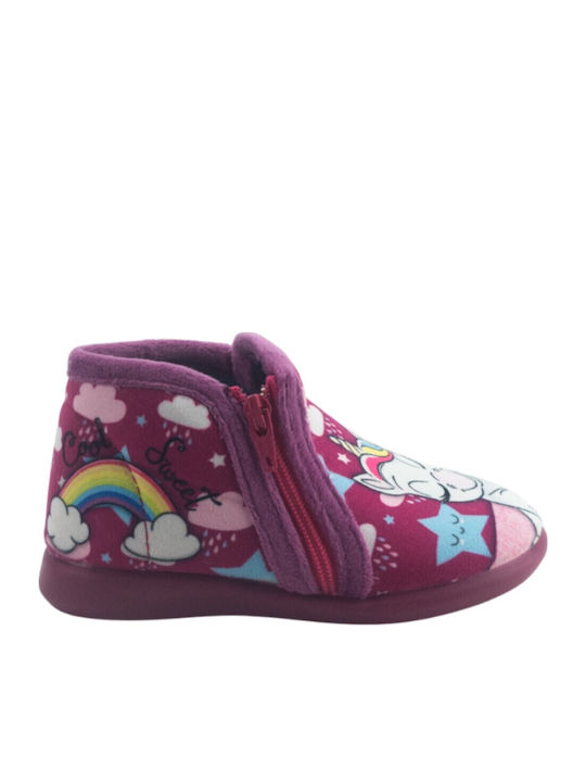 Kids Slippers Boots Purple