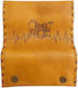 Handmade Leather Tobacco Pouch Pyrography Design Drums Colour Tan Drums-1069