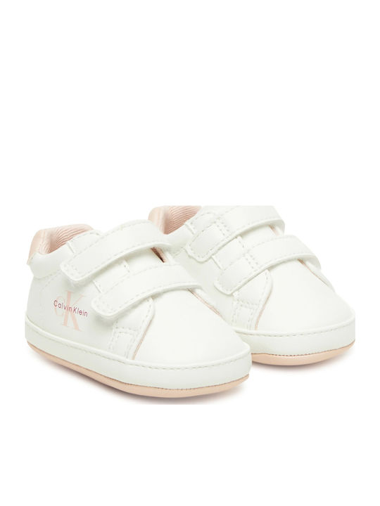 Calvin Klein Βρεφικά Sneakers Αγκαλιάς Λευκά