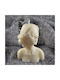 Woman's Statue Candle Closed Eyes Gardenia