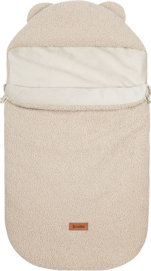 Sensillo Stroller Footmuff with Velvet Lining Beige