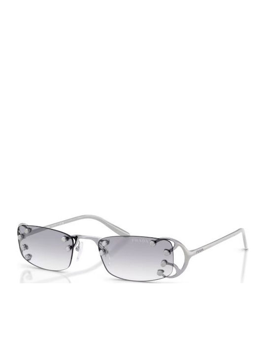 Prada Unisex Sunglasses with Silver Metal Frame and Gray  display picture 3