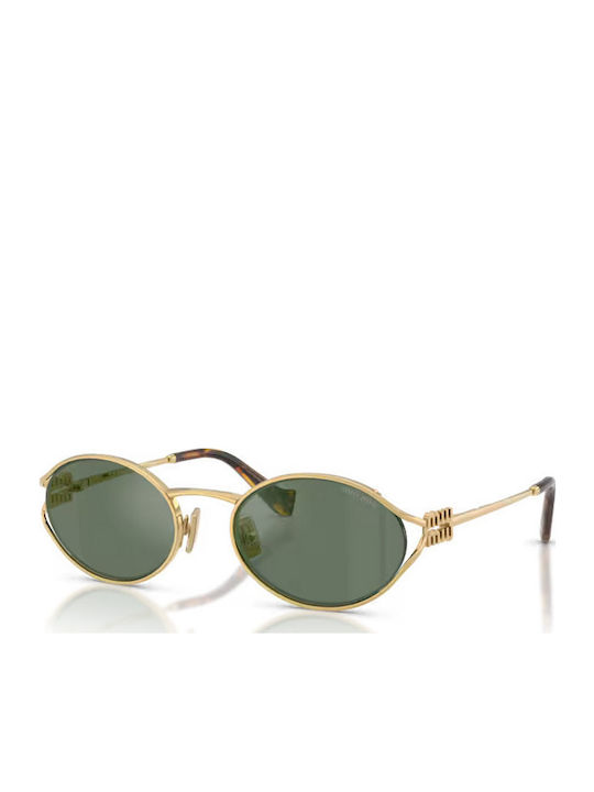 Miu Miu Unisex Sunglasses with Gold Metal Frame...