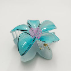 Hair Claw with Turquoise Flower