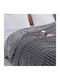 Lucktora Κουβέρτα Fleece Υπέρδιπλη 220x240εκ. Γκρι